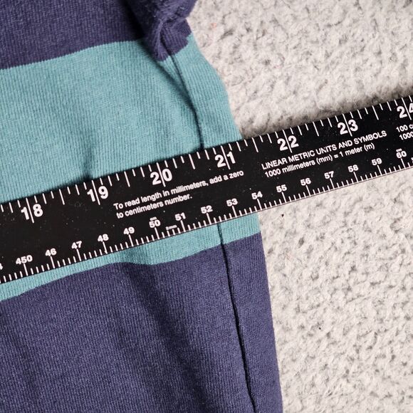 LL Bean Hoodie Sweatshirt Striped Rugby Polo Pullover Men’s Medium Traditional - Picture 4 of 10